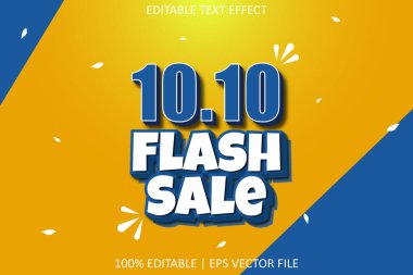 Modern Biçim Düzenlenebilir Metin Efektiyle 10.10 Flash Satışı