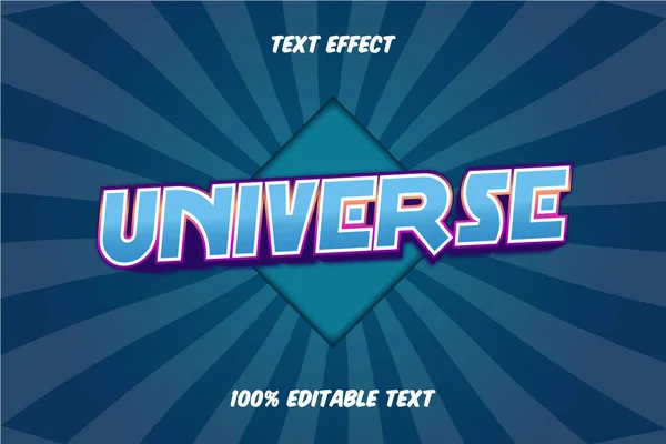 Editierbarer Text Effekt Universum — Stockvektor