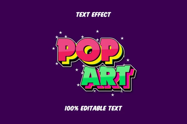 Pop Art Effet Texte Modifiable — Image vectorielle