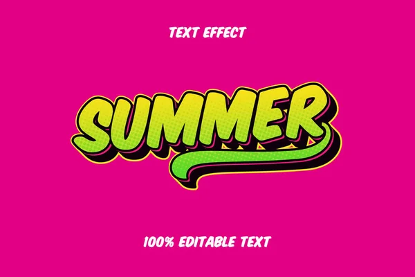 Editierbarer Texteffekt Sommer — Stockvektor