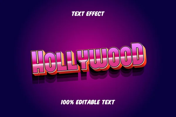 Bewerkbaar Teksteffect Hollywood — Stockvector