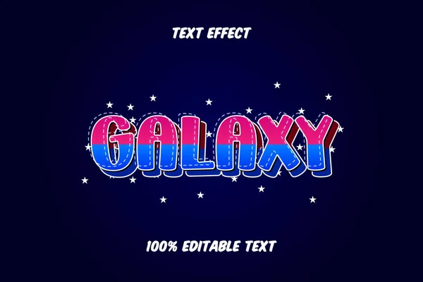 Galaxy Editable Text Effect — Vettoriale Stock