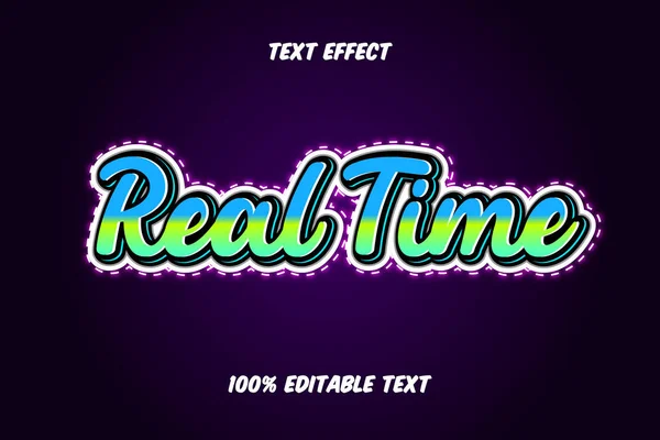 Efecto Texto Editable Tiempo Real — Vector de stock