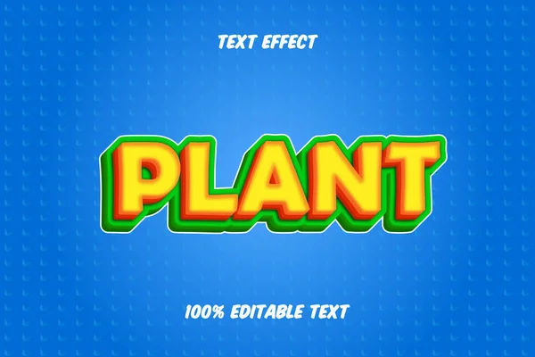 Editierbare Texteffekte Pflanzen — Stockvektor