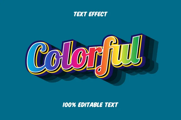 Efeito Texto Editável Colorido — Vetor de Stock
