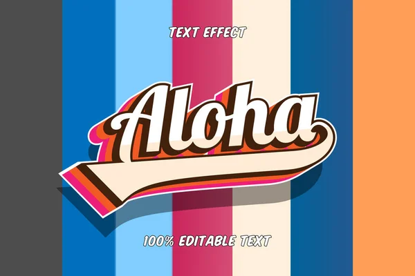 Efeito Texto Editável Aloha —  Vetores de Stock