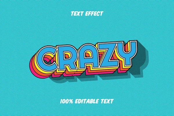 Crazy Efeito Texto Editável —  Vetores de Stock