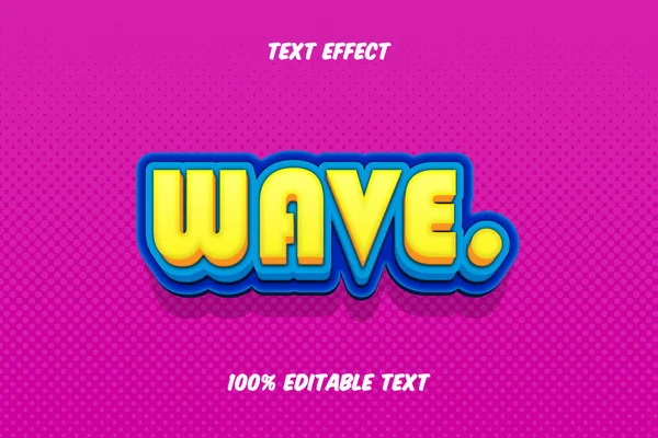Wellen Editierbarer Text Effekt — Stockvektor