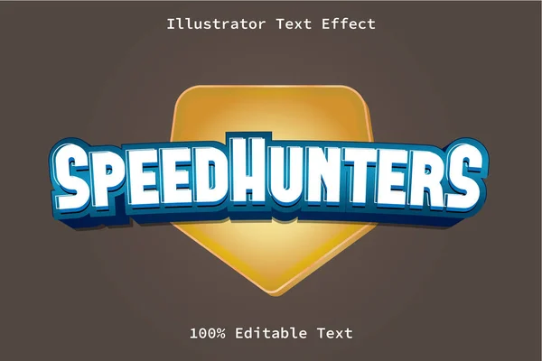 Speed Hunters Mit Modernem Spielstil Editierbarem Texteffekt — Stockvektor