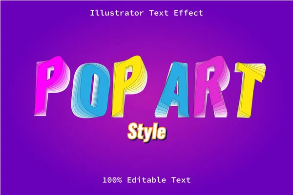 Pop Art Mit Retro Cartoon Editierbarem Texteffekt — Stockvektor