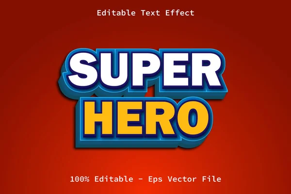 Super Hero Modern Stílusú Szerkeszthető Szöveges Effektus — Stock Vector