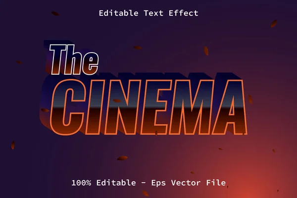 Cinema Modern Style Editable Text Effect — Stock Vector