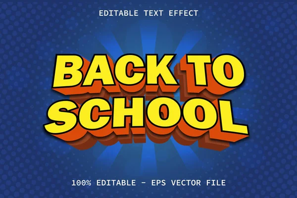 stock vector Back To School With Modern Style Editable Text Effect