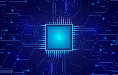 Gelecekçi mavi arkaplan tasarımı