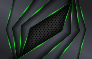 Gelecekçi yeşil arkaplan tasarımı