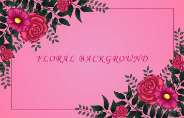 Çiçeksel pembe arkaplan tasarımı