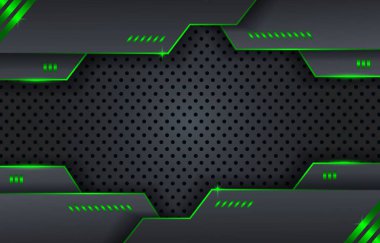 Gelecekçi yeşil arkaplan tasarımı