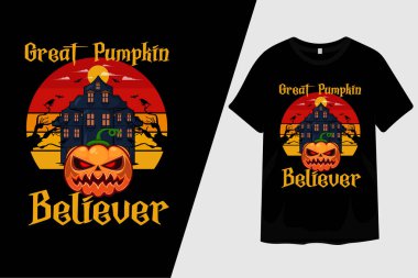 Büyük Balkabağı İnanan Tişört Tasarımı