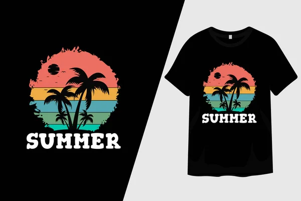 Summer Tişört Tasarımı — Stok Vektör