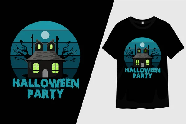 Halloween Party Shirt Design — Vetor de Stock
