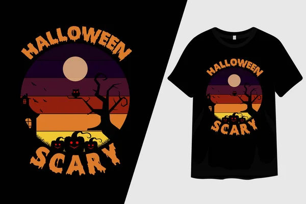 Halloween Scary Shirt Design — Stock Vector