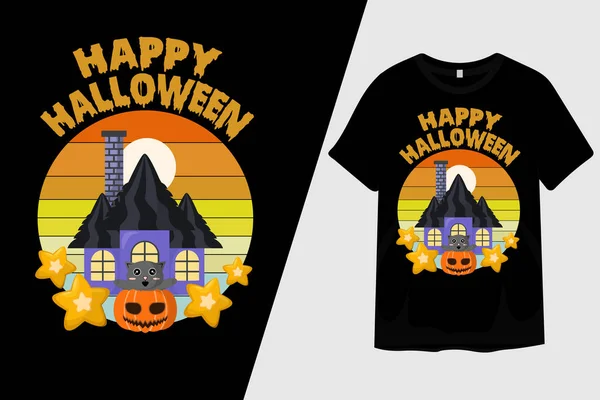 Feliz Halloween Shirt Design — Vetor de Stock