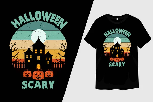 Halloween Scary Shirt Design — Stock Vector