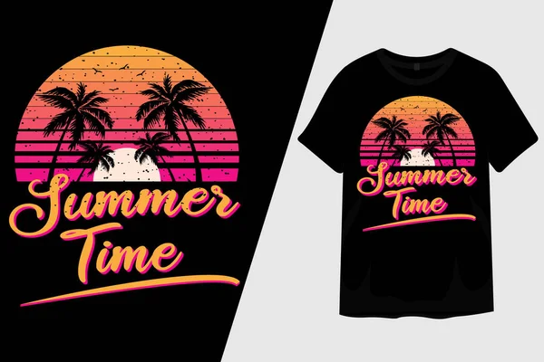 夏のTシャツデザイン — ストックベクタ