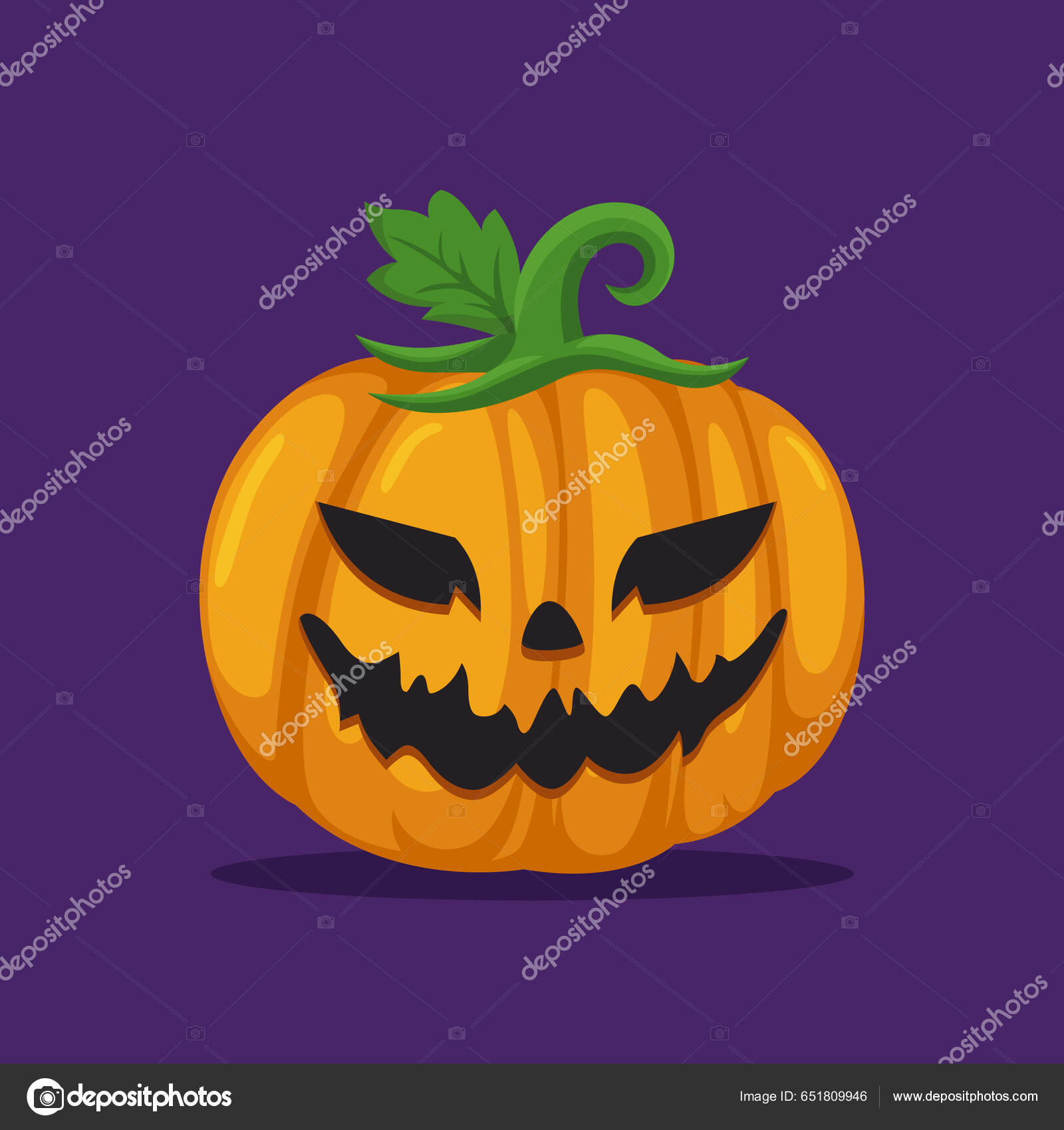 Cara Assustadora Da Abóbora Do Halloween. Vetor Royalty Free SVG