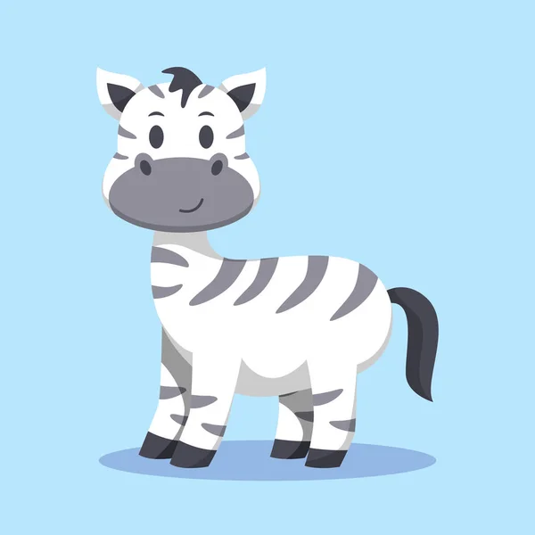 Niedliche Zebra Cartoon Vector Illustration — Stockvektor