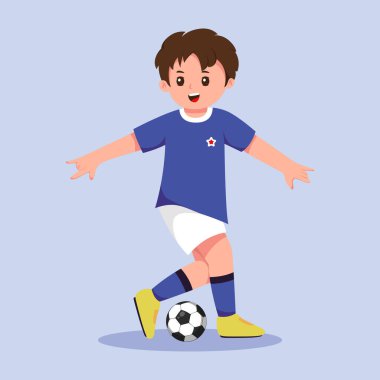 Futbolcu Çocuk Karakteri Çizimi