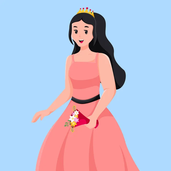 Panna Młoda Wedding Character Design Ilustracja — Wektor stockowy