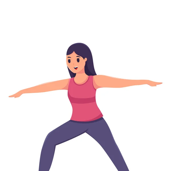 Yoga Pose Character Design Illustration — Stock Vector