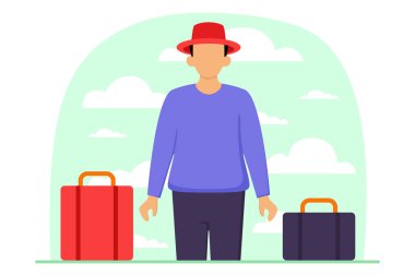 Hafta sonu Tatil Düz Tasarımı