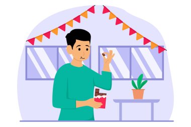 Dünya Çikolata Günü Düz Tasarımı