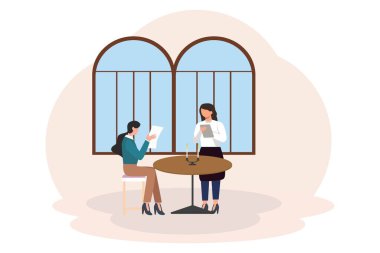 Cafe Düz Çizim Tasarımı