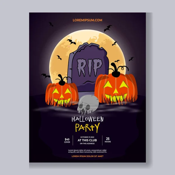 Halloween Party Plakat Projekt — Wektor stockowy