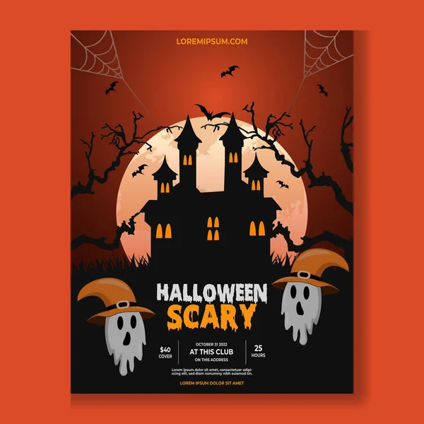 Halloween Przerażający Projekt Plakatu — Wektor stockowy
