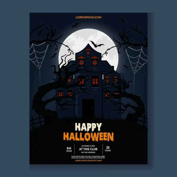 Cadılar Bayramın Kutlu Olsun Poster Tasarımı — Stok Vektör
