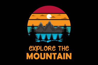 Dağ Retro Vintage Peyzaj Tasarımı Keşfedin