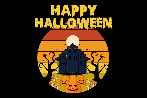 Conception Paysage Heureux Halloween — Image vectorielle