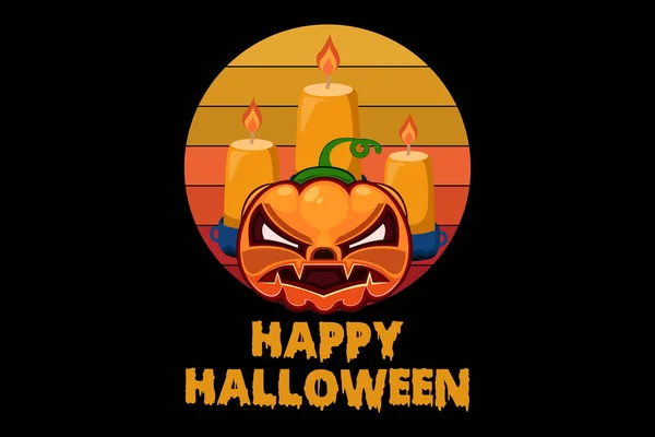 Feliz Diseño Paisaje Halloween — Vector de stock