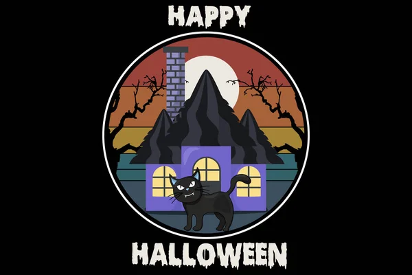 Šťastný Halloween Krajina Design — Stockový vektor