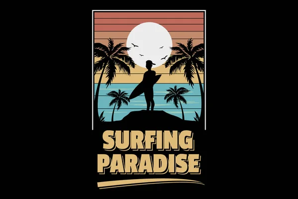 stock vector Surfing Paradise Landscape Design