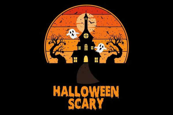 Halloween Ijesztő Tájtervezés — Stock Vector