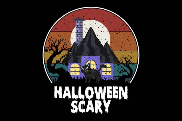 Halloween Scary Landscape Design — 스톡 벡터