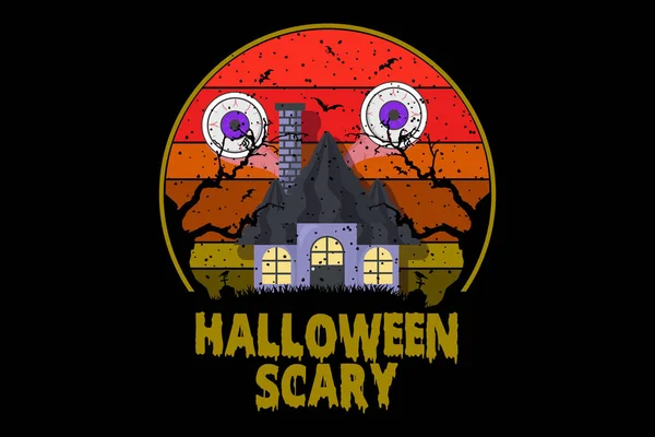 Halloween Scary Landscape Design — 스톡 벡터