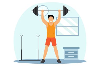 Sağlıklı Etkinlik Düz Tasarımı