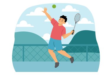 Sağlıklı Etkinlik Düz Tasarımı