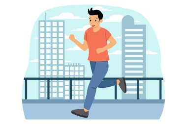 Sağlıklı Etkinlik Düz Tasarımı